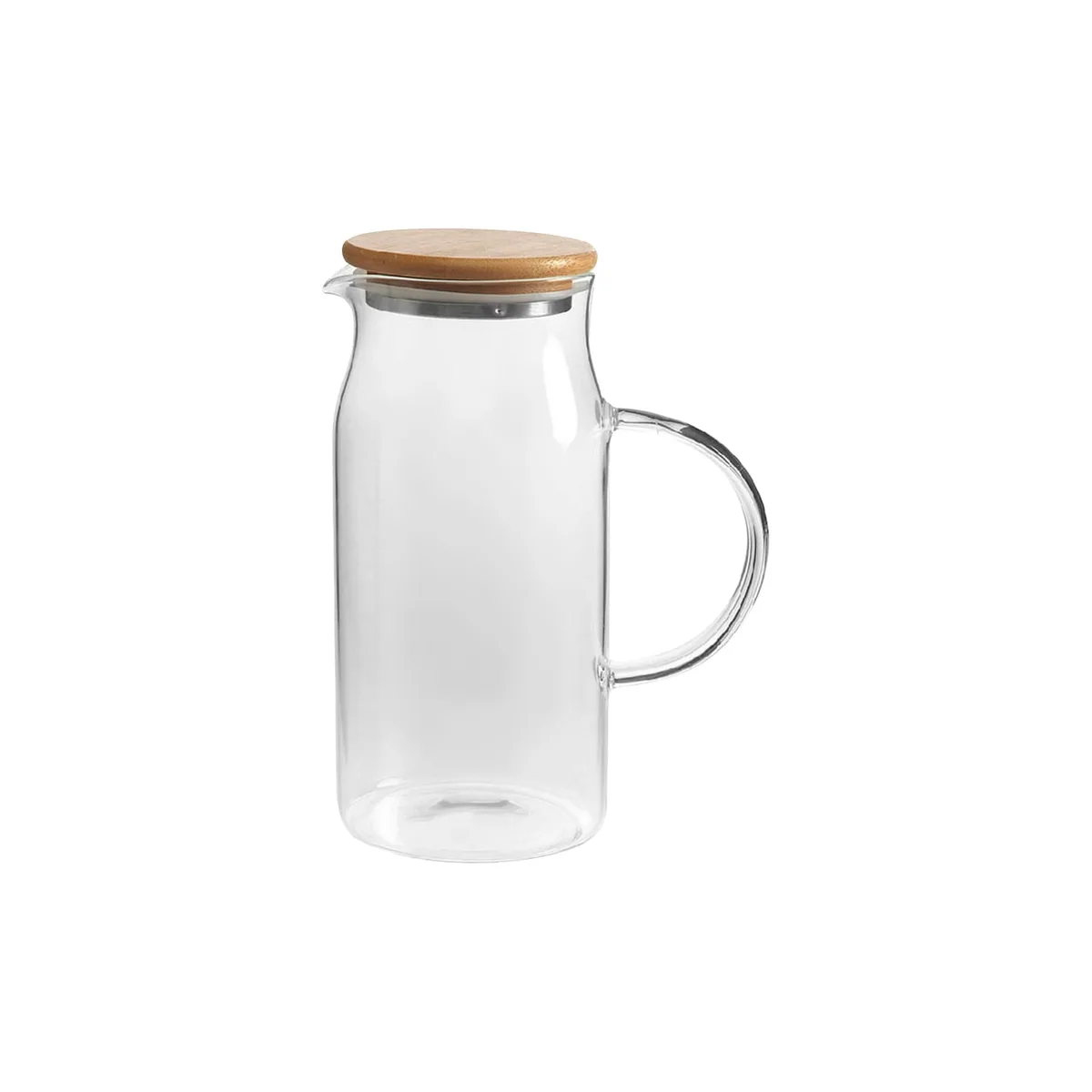 Jarra de Vidrio Ou Sense con Tapa de Bambú 1,15L