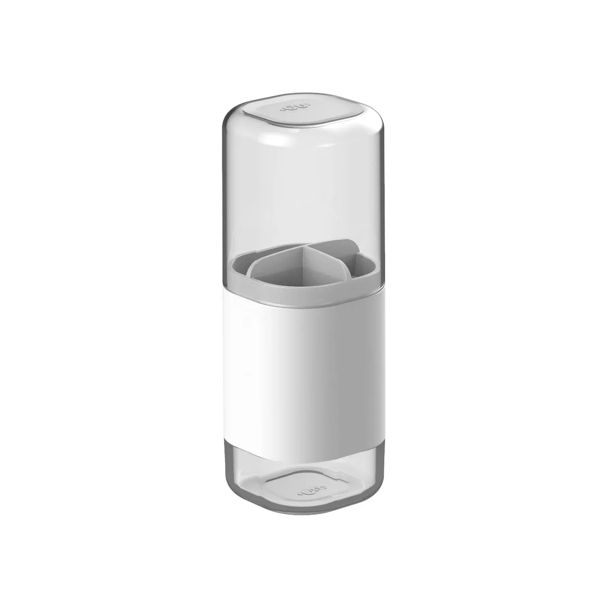 Porta Cepillos de Dientes con Tapa Dual Blanco